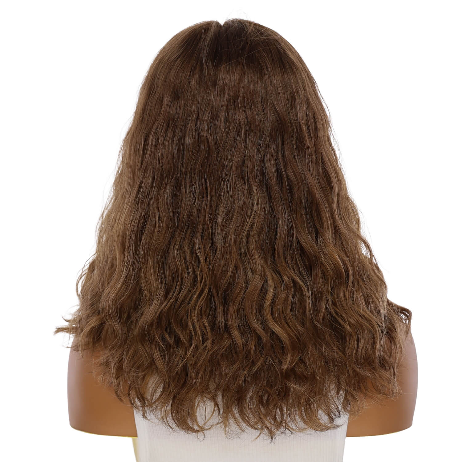18" Princess Silk Top Wig Medium Brown Babylight Wavy - Image 3