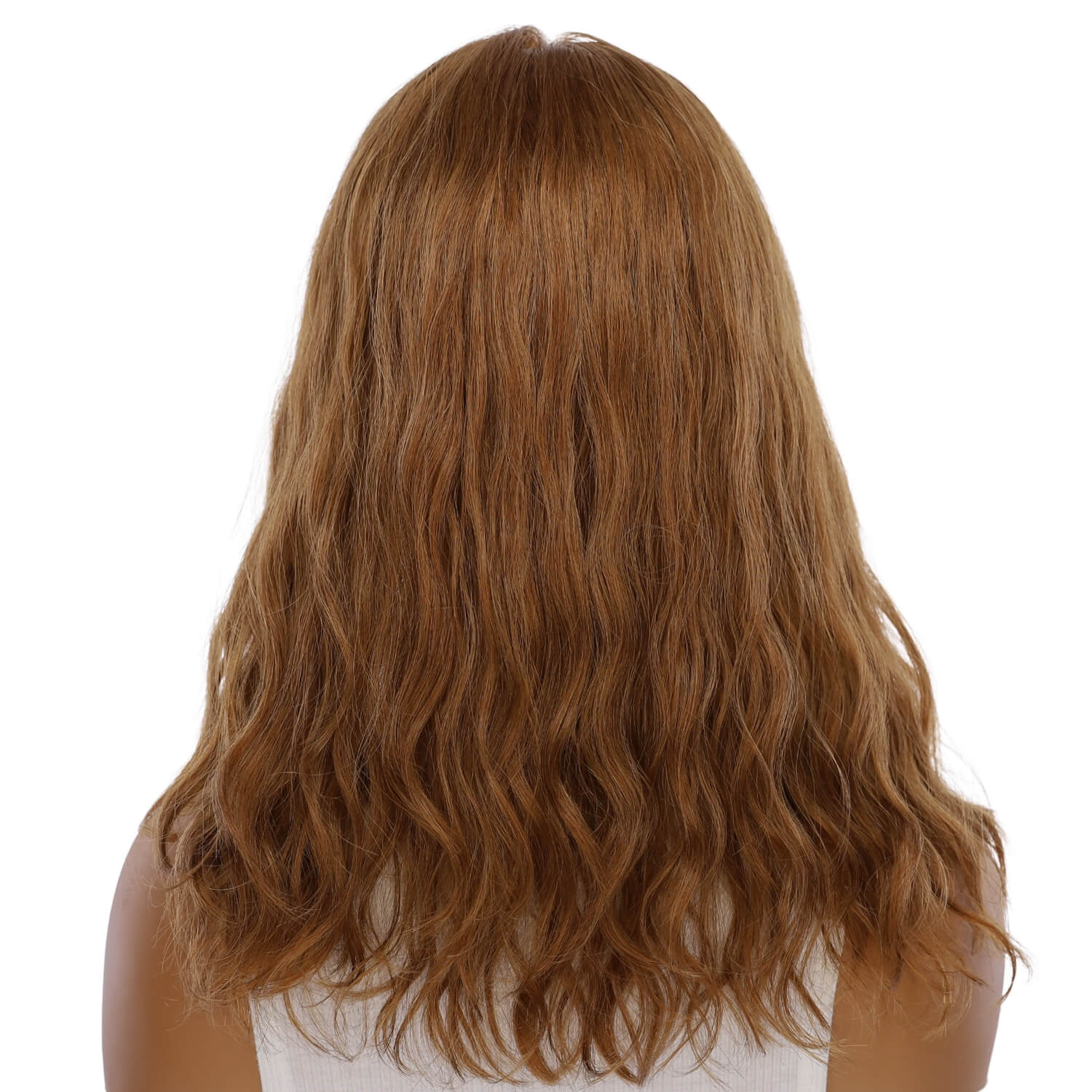 18" Princess Silk Top Wig Strawberry Blonde Wavy - Image 3