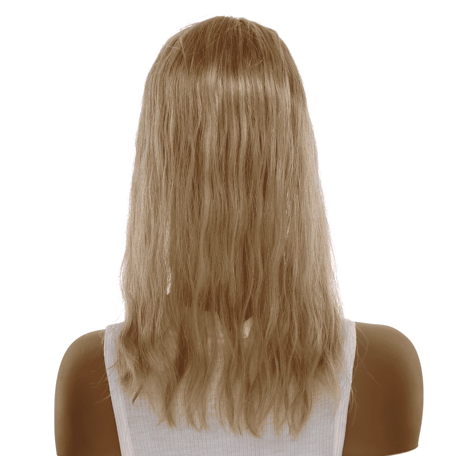 18" Topaz Lace Top Topper Ash Blonde w/ No Rooting Wavy - Image 3