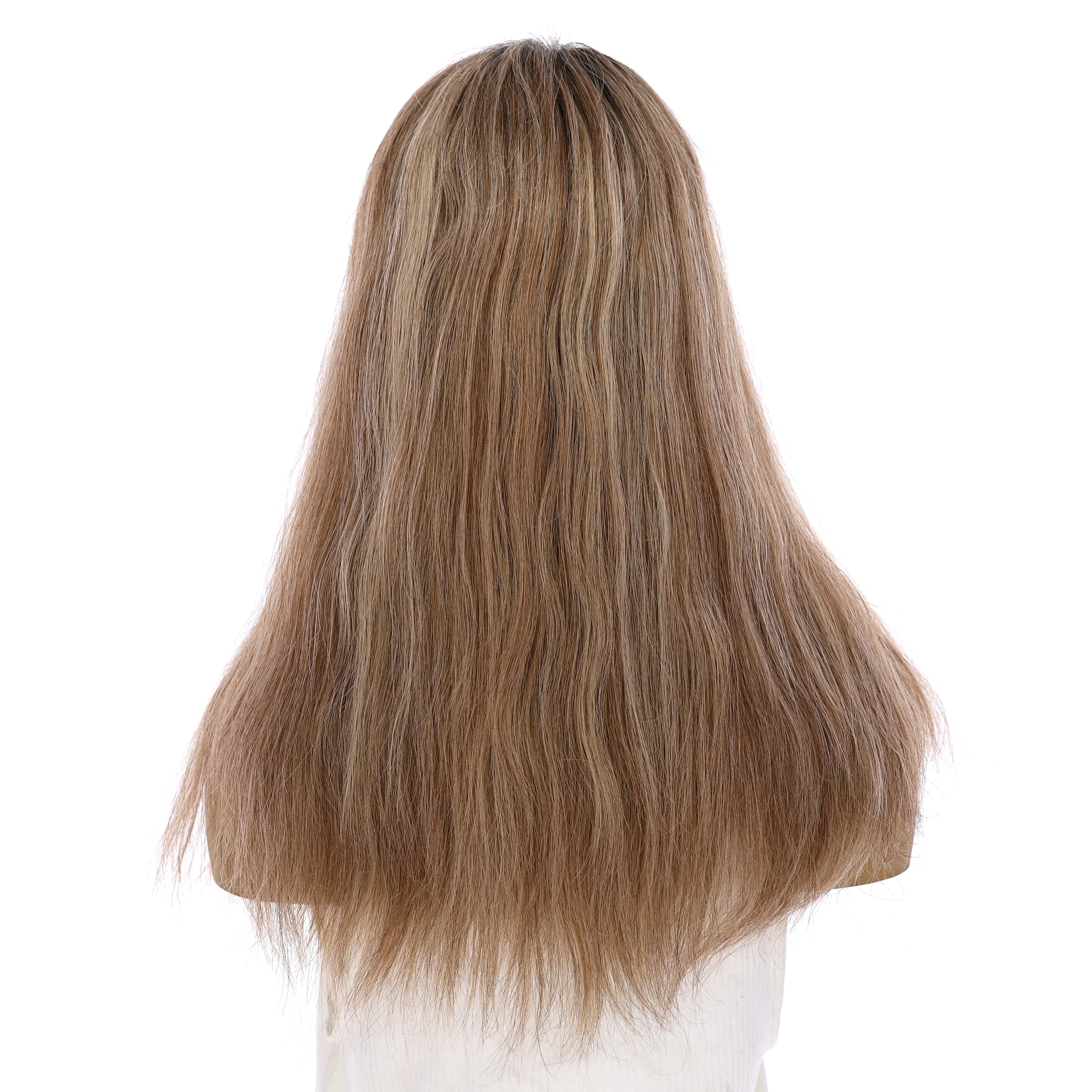 18" Topaz Lace Top Topper Ashy Blonde w/ Highlights Slightly Wavy - Image 3