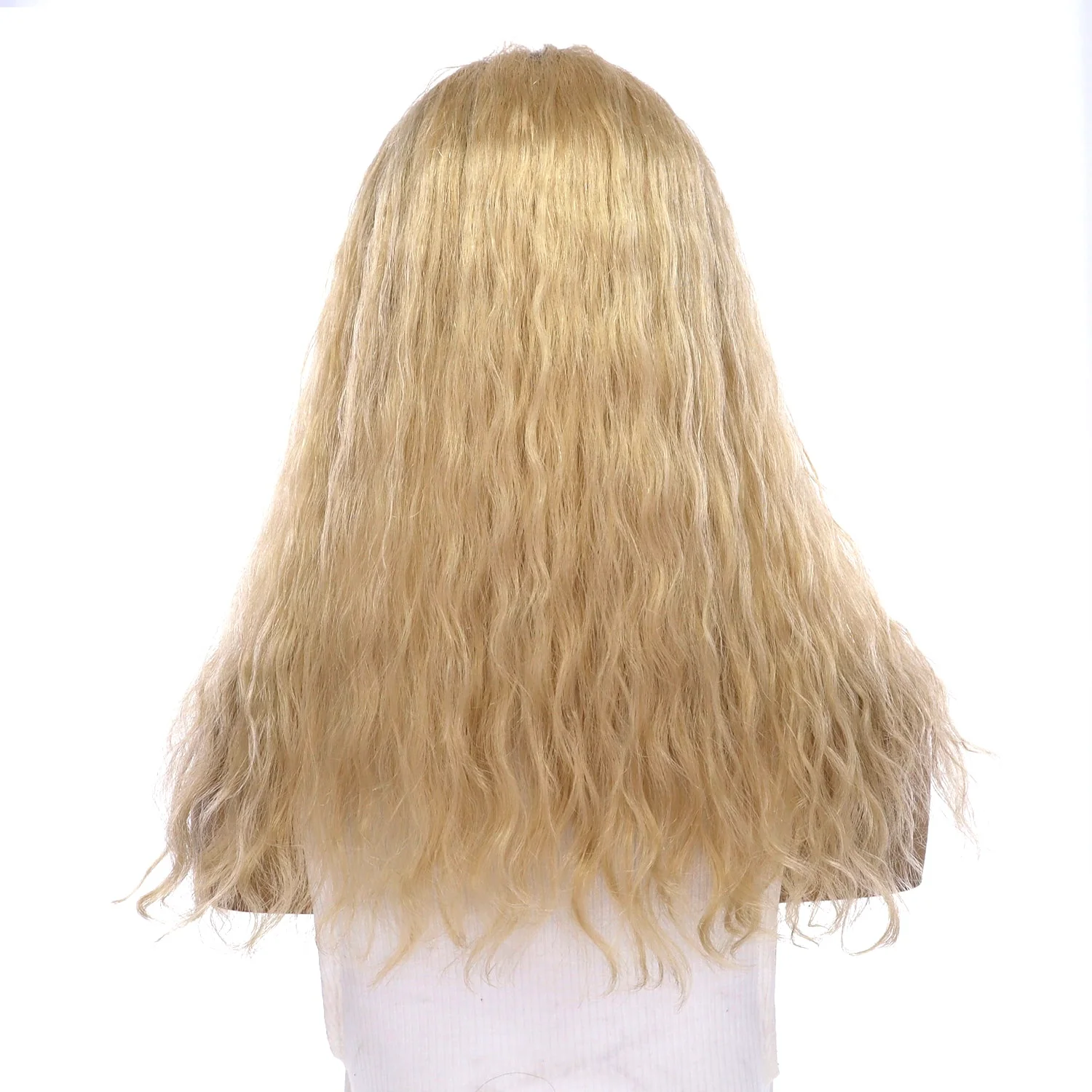 18" Topaz Lace Top Topper Beige Blonde Wavy - Image 3