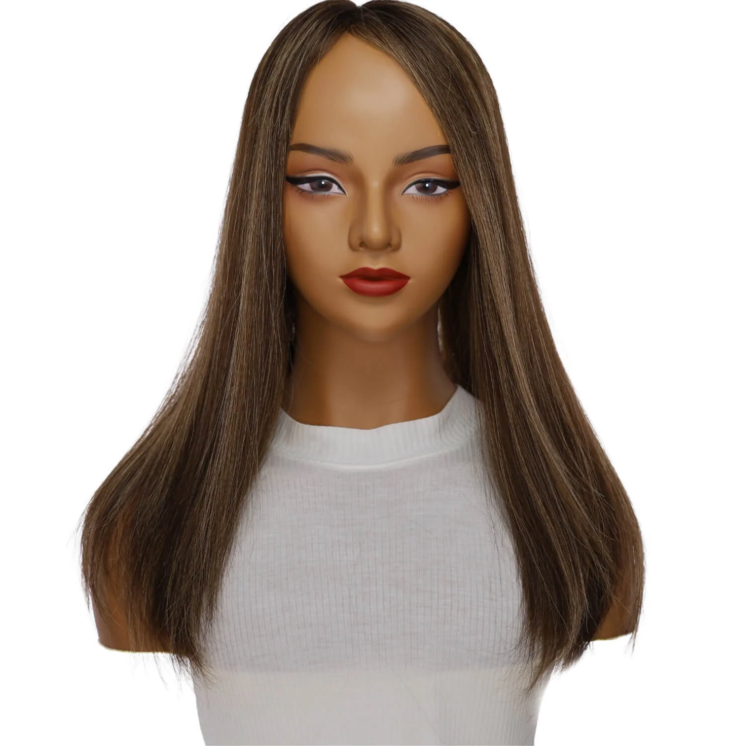 18" Topaz Lace Top Topper Dark Brown w/ Highlights - Image 2