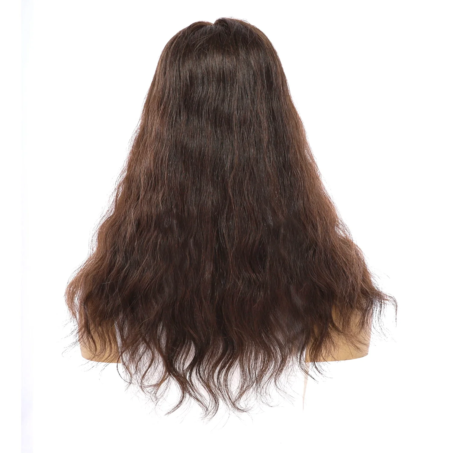 18" Topaz Lace Top Topper Dark Brown Wavy - Image 3
