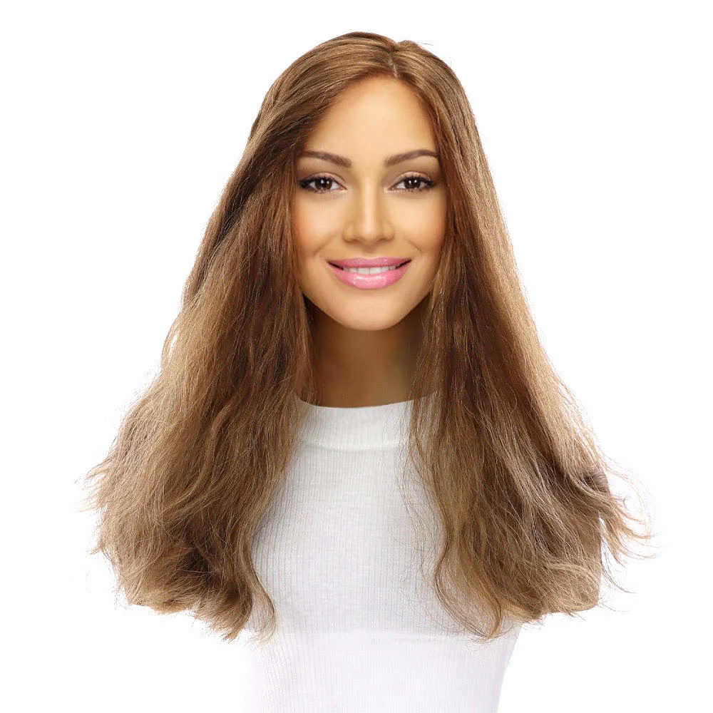 18" Topaz Lace Top Topper Light Brown Babylight Wavy - Image 2