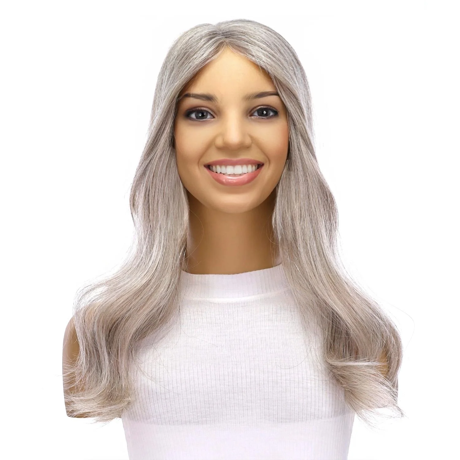 18" Topaz Lace Top Topper Snow Grey - Image 2