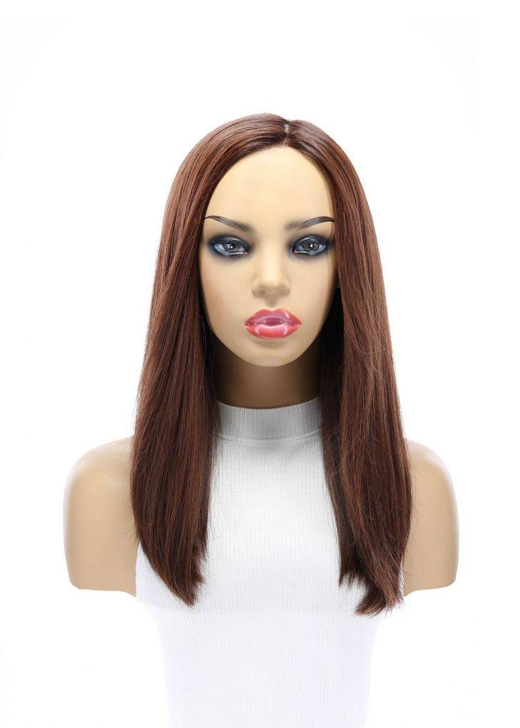 19" Nicole Silk Top Wig Auburn w/ Partial Rooting - Image 2