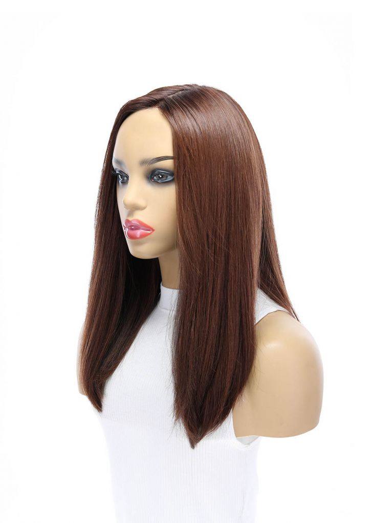 19" Nicole Silk Top Wig Auburn w/ Partial Rooting - Image 3