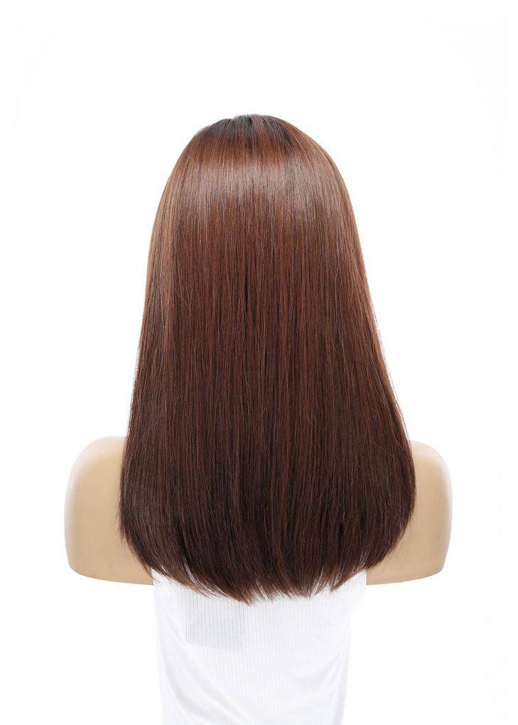 19" Nicole Silk Top Wig Auburn w/ Partial Rooting - Image 4