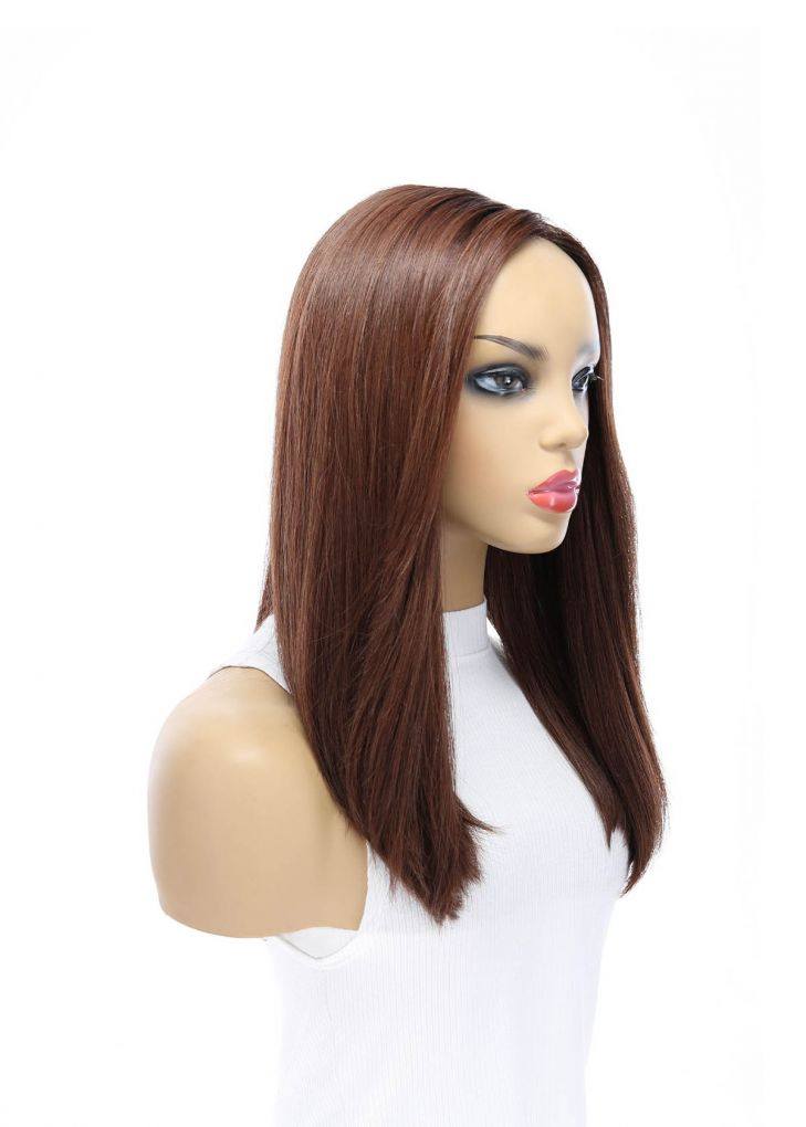 19" Nicole Silk Top Wig Auburn w/ Partial Rooting - Image 5