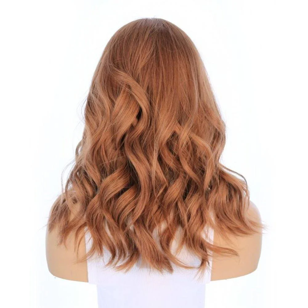 19" Nicole Silk Top Wig Strawberry Blonde - Image 4