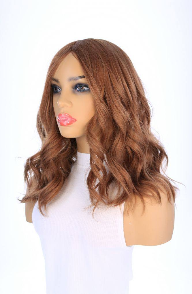 19" Nicole Silk Top Wig Strawberry Blonde - Image 6