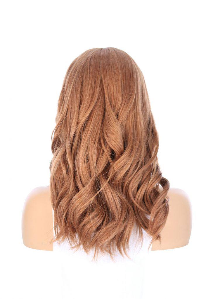 19" Nicole Silk Top Wig Strawberry Blonde - Image 7