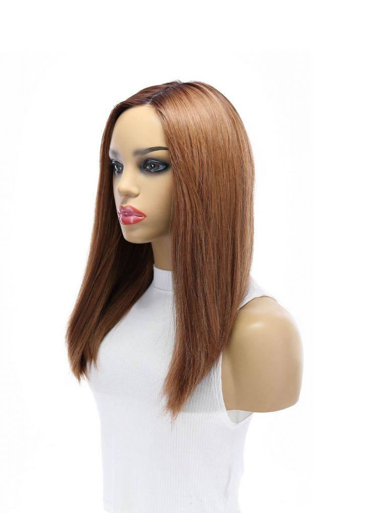 19" Nicole Silk Top Wig Copper w/ Partial Rooting - Image 3