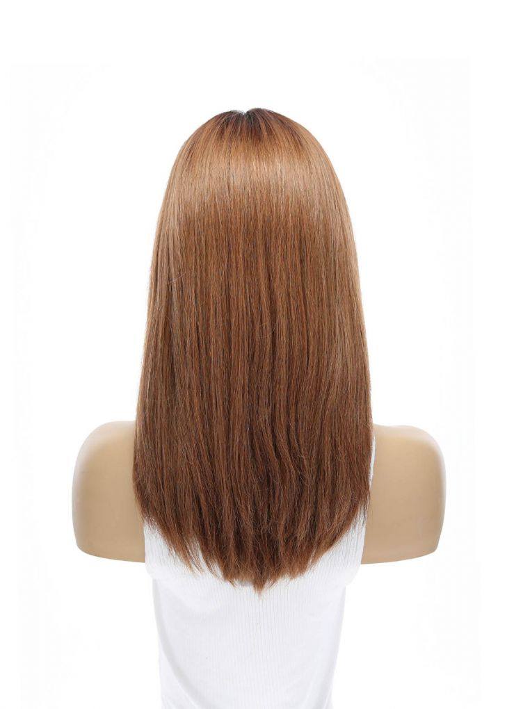 19" Nicole Silk Top Wig Copper w/ Partial Rooting - Image 4