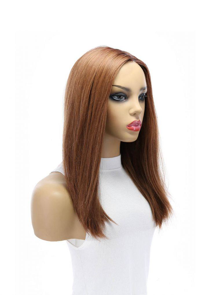 19" Nicole Silk Top Wig Copper w/ Partial Rooting - Image 5