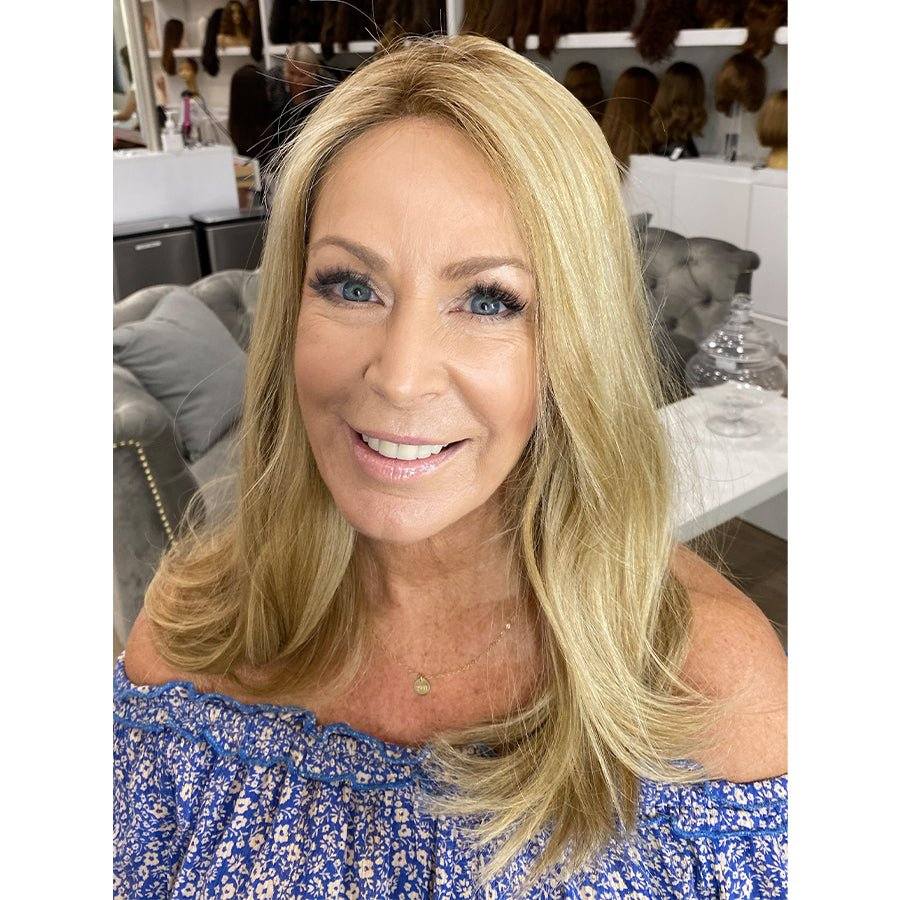 19" Nicole Silk Top Wig Ash Blonde - Image 2