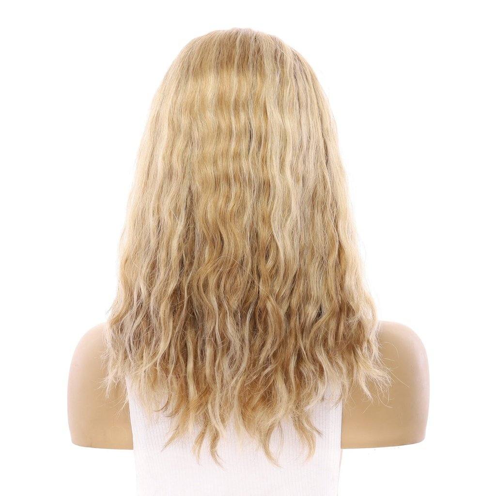 19" Nicole Silk Top Wig Ash Blonde Wavy - Image 3