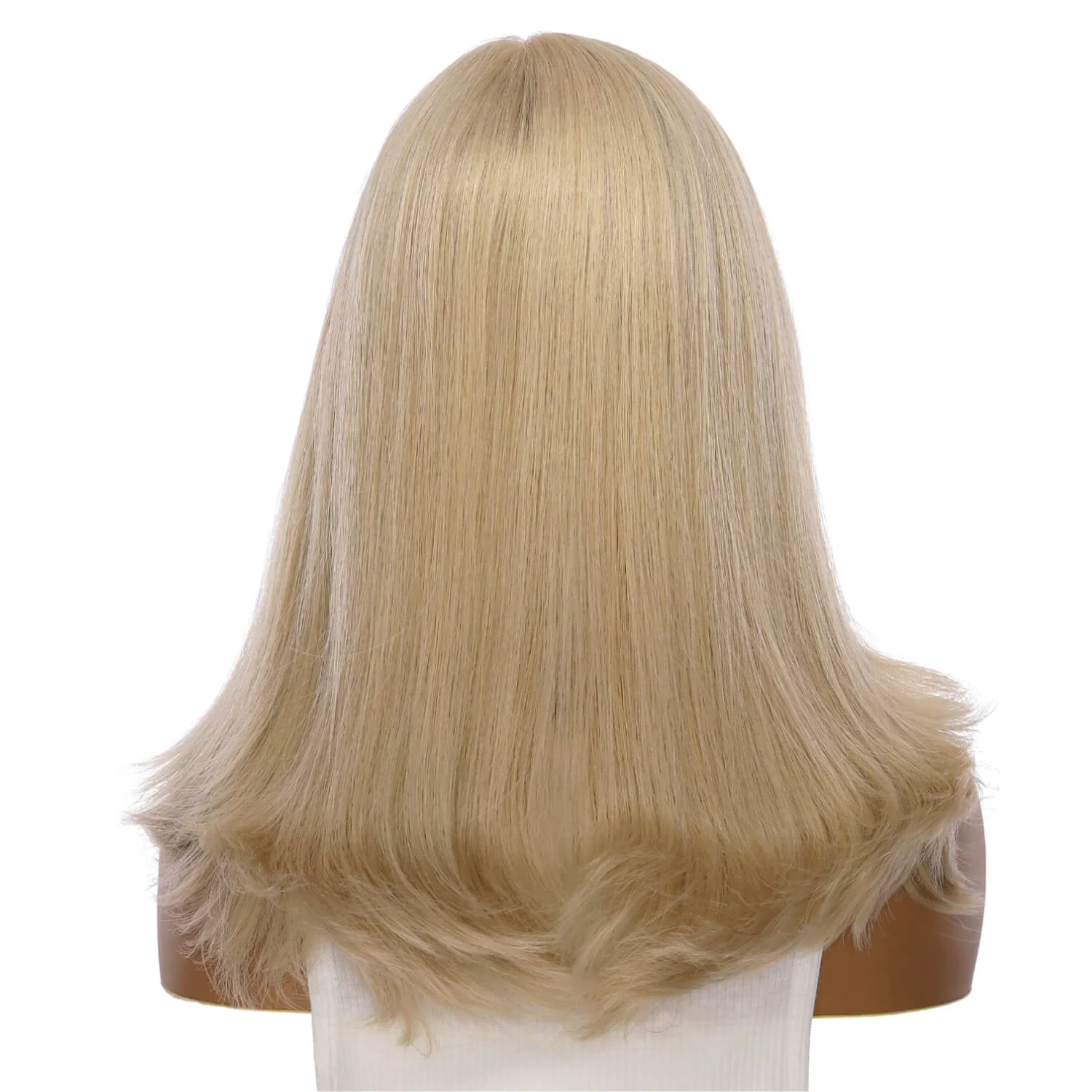19" Nicole Silk Top Wig Beige Blonde w/ No Rooting - Image 3