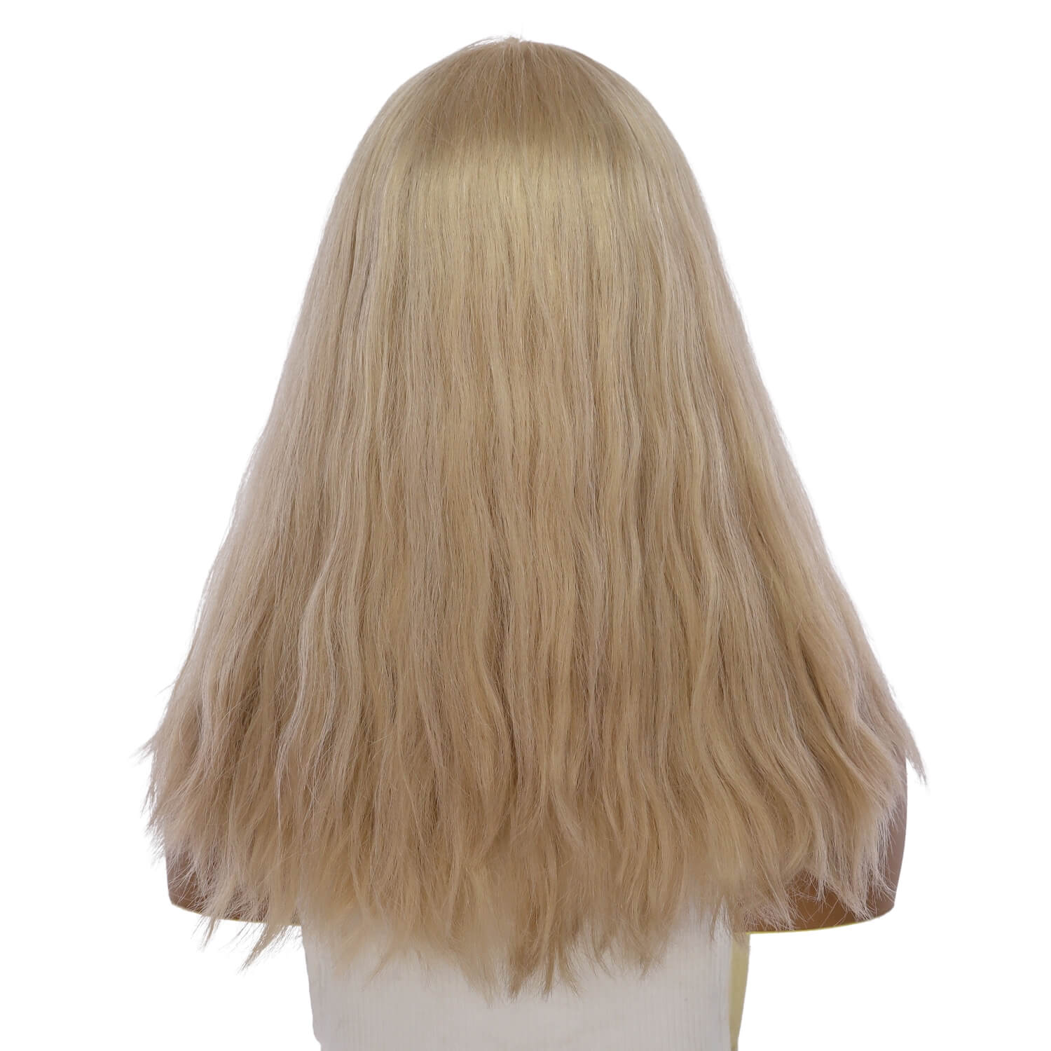 19" Nicole Silk Top Wig Beige Blonde w/ No Rooting Wavy - Image 3