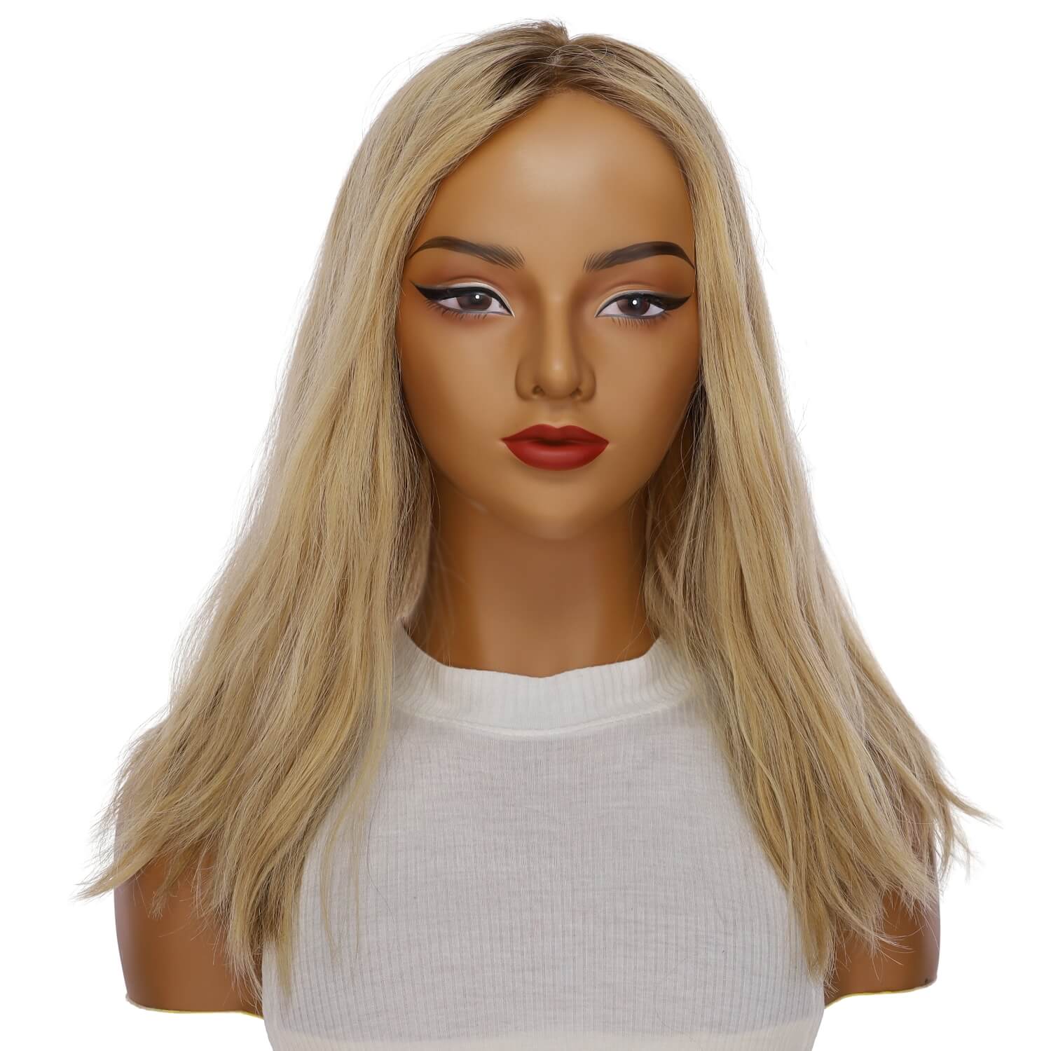 19" Nicole Silk Top Wig Golden Blonde Wavy - Image 2