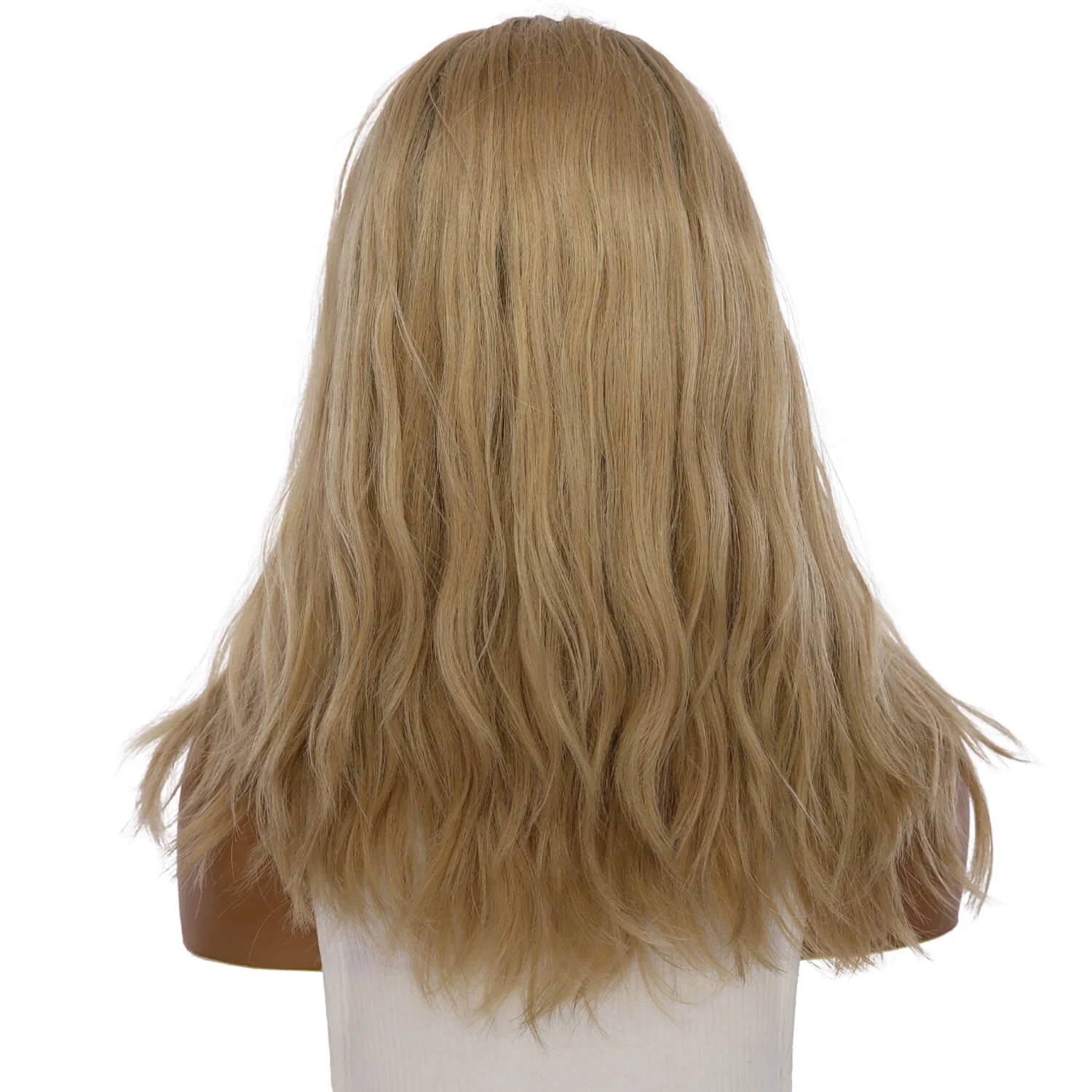 19" Nicole Silk Top Wig Golden Blonde Wavy - Image 3