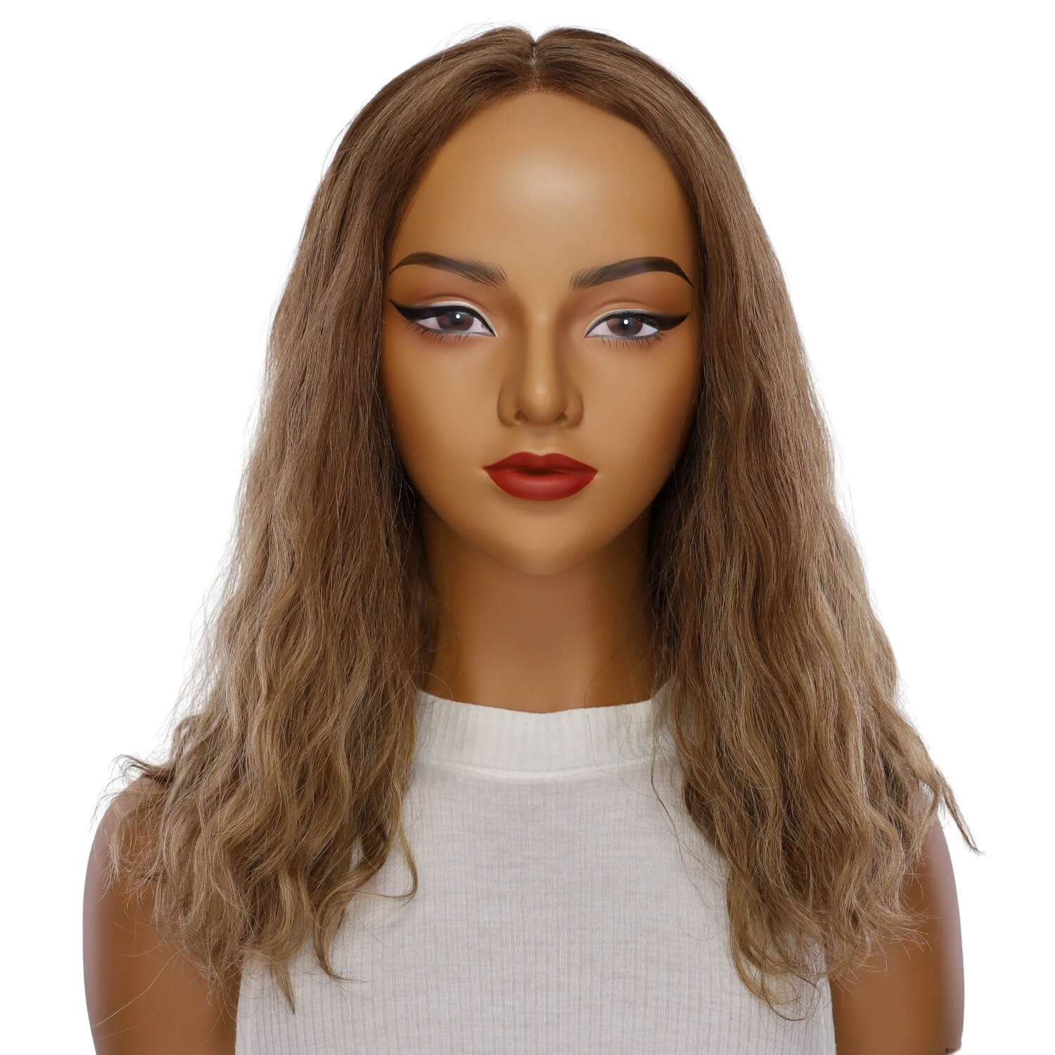 19" Nicole Silk Top Wig Light Brown Babylight Wavy - Image 2