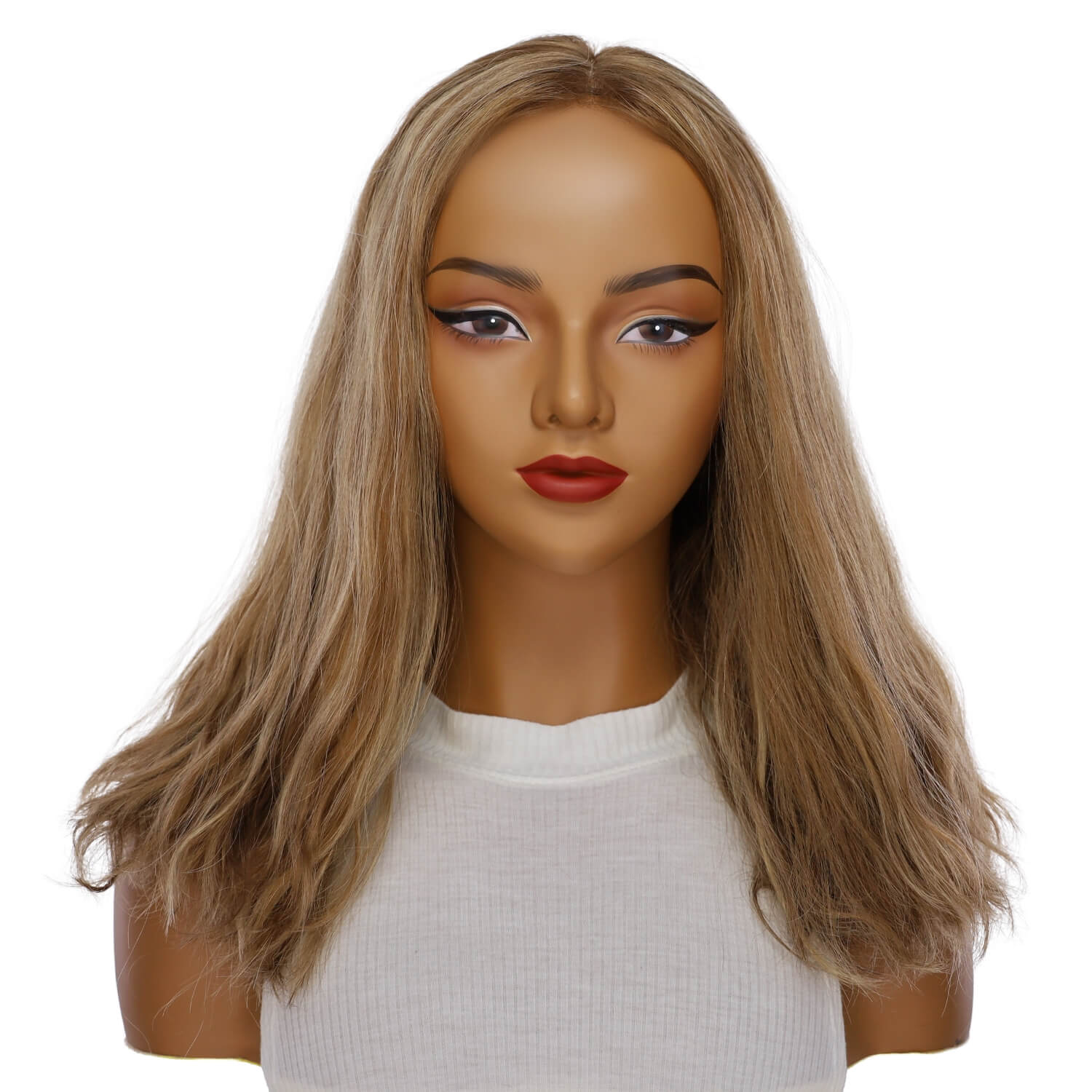 19" Nicole Silk Top Wig Medium Blonde Wavy - Image 2