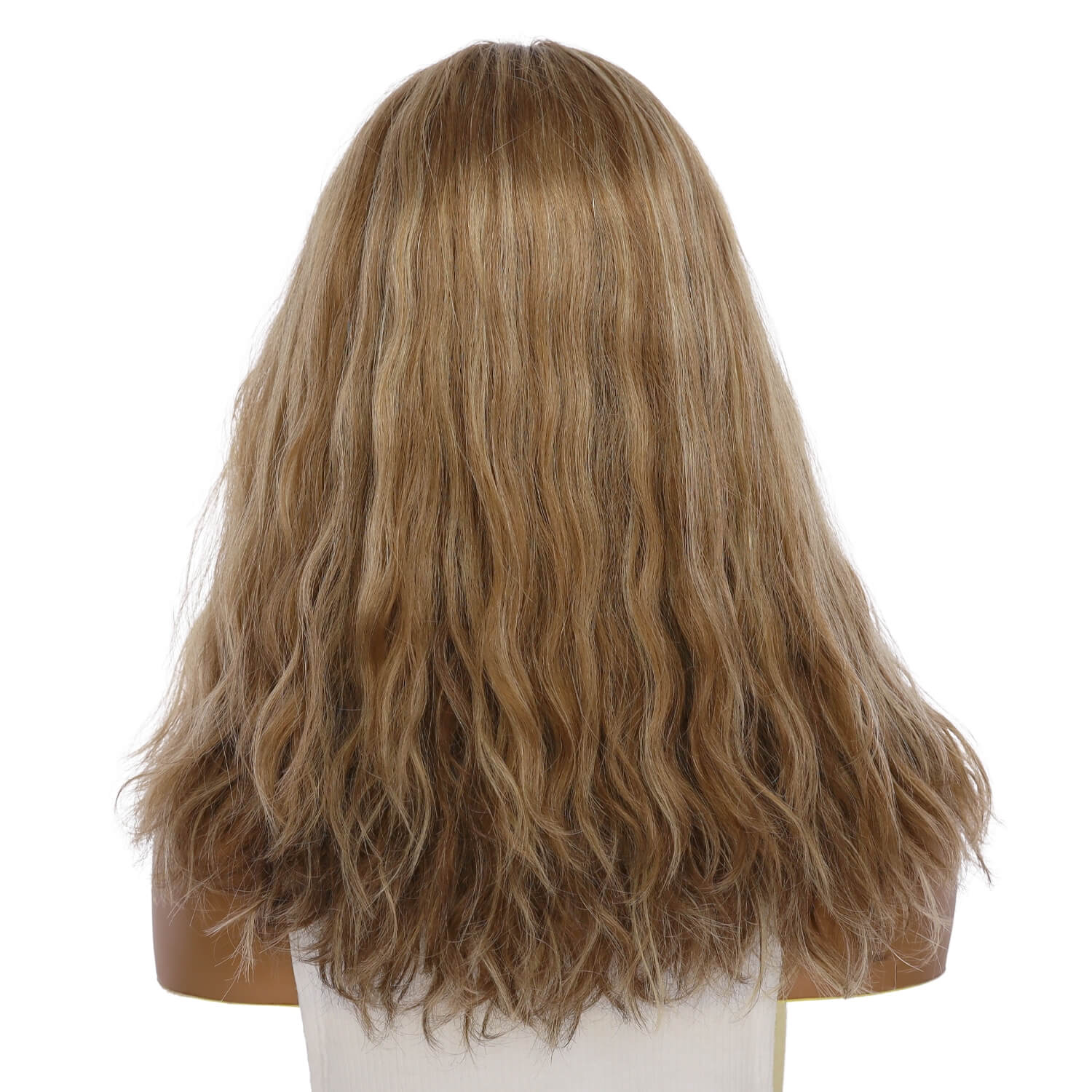 19" Nicole Silk Top Wig Medium Blonde Wavy - Image 3