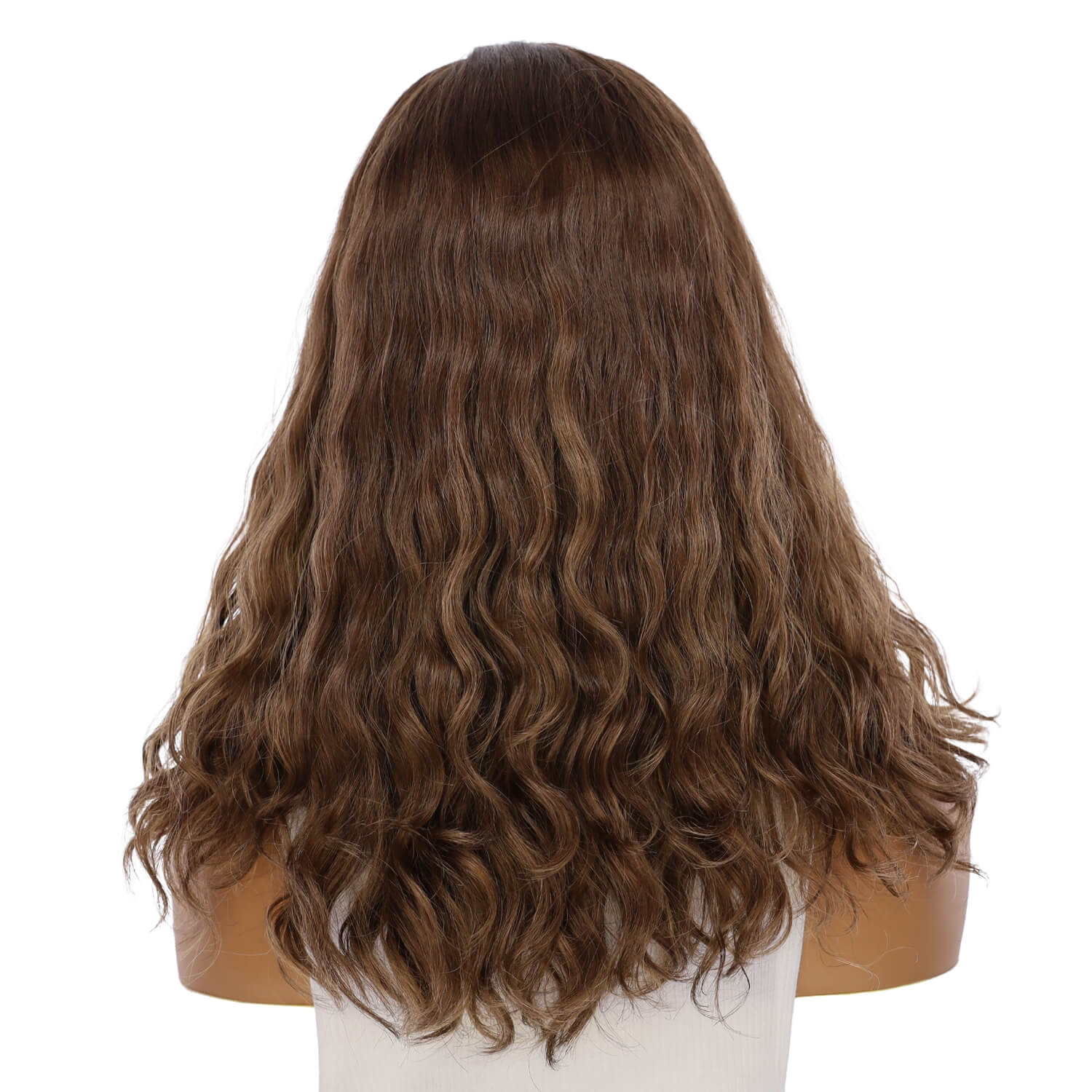 19" Nicole Silk Top Wig Medium Brown Babylight Wavy - Image 3