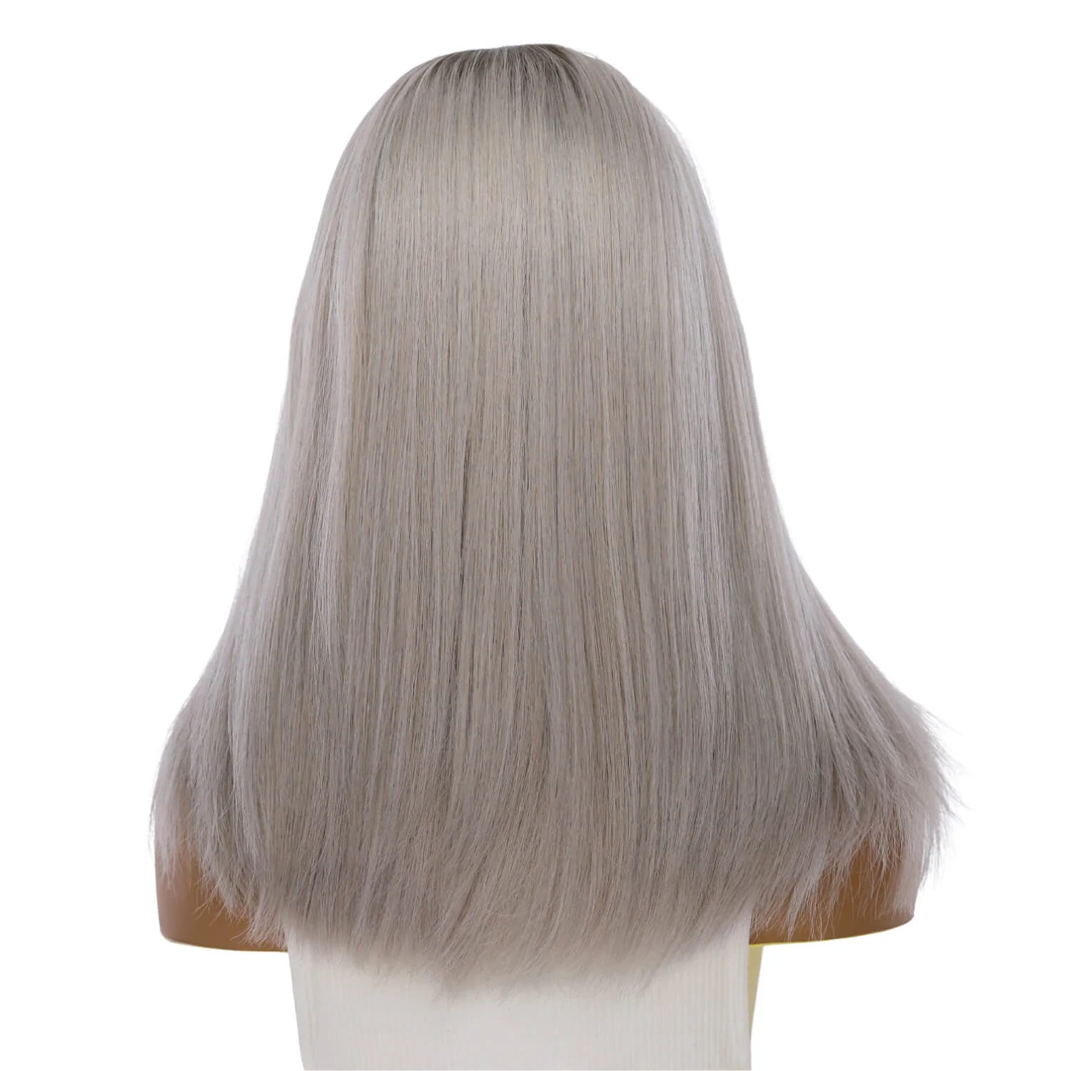 19" Nicole Silk Top Wig Silver Smoke - Image 3