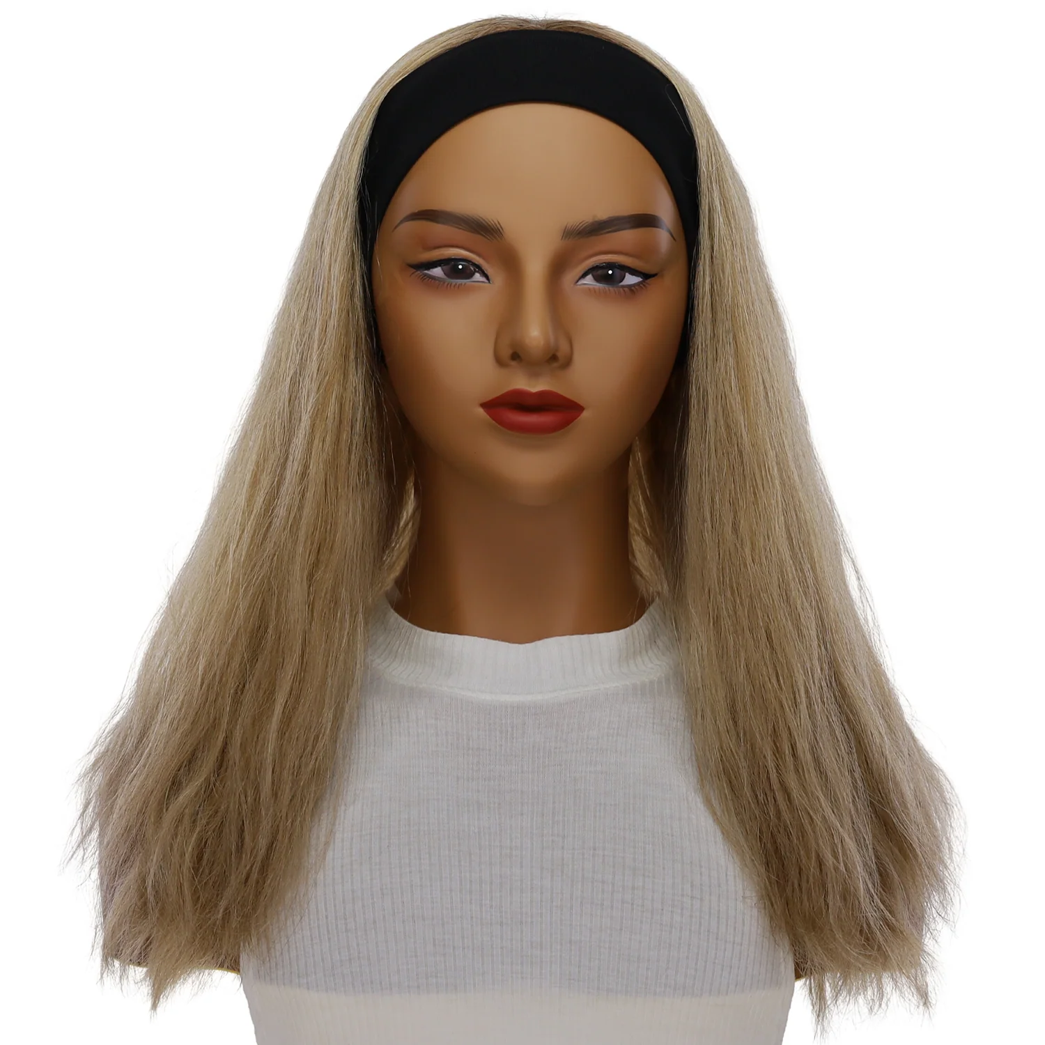 20" 3/4 Bandfall Wig Ash Blonde Wavy - Image 4