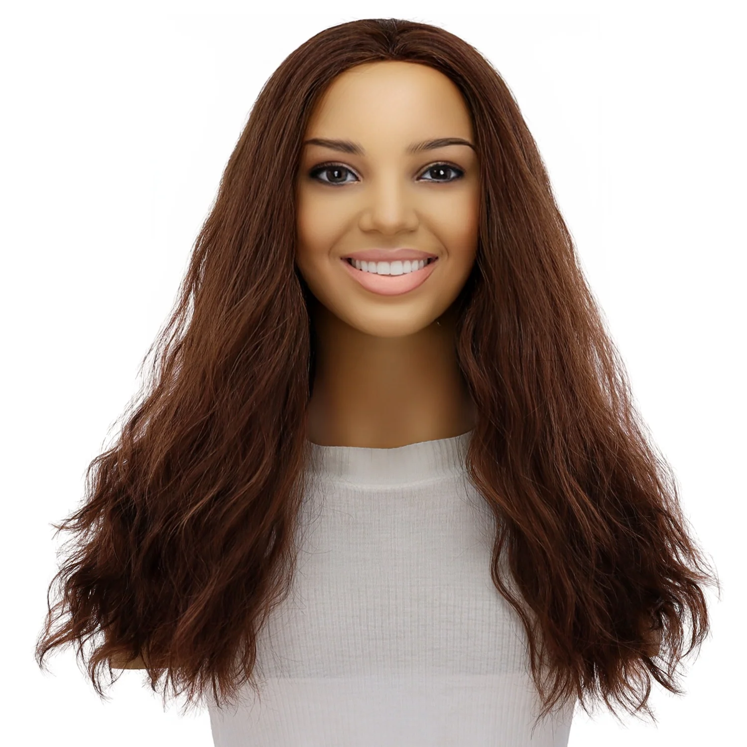 20" 3/4 Bandfall Wig Auburn Wavy - Image 2
