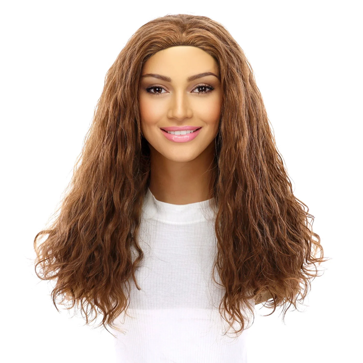 20" 3/4 Bandfall Wig Strawberry Blonde Wavy - Image 2