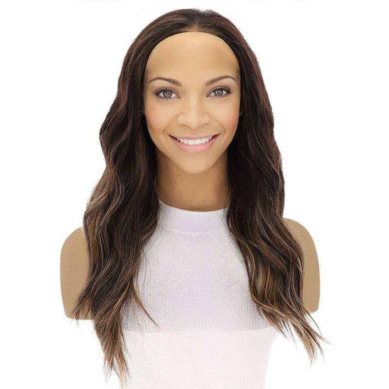 20" 3/4 Bandfall Wig Dark Brown Balayage - Image 3