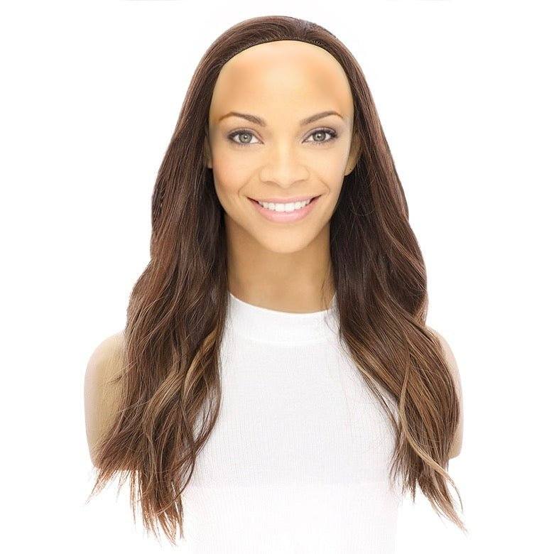 20" 3/4 Bandfall Wig Medium Brown Balayage - Image 3