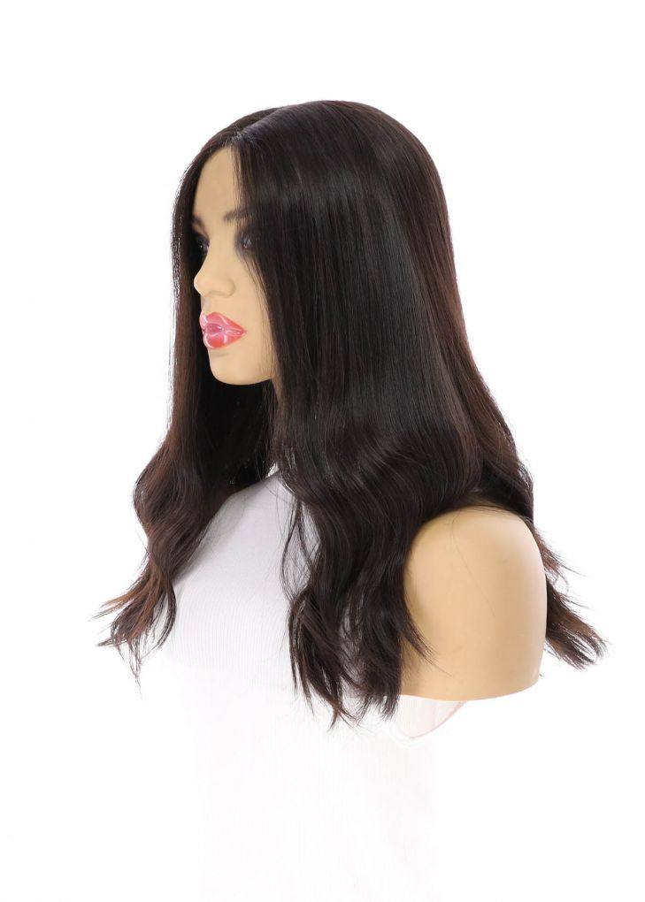 20" Divine Luxe Lace Top Wig #1B Black - Image 8