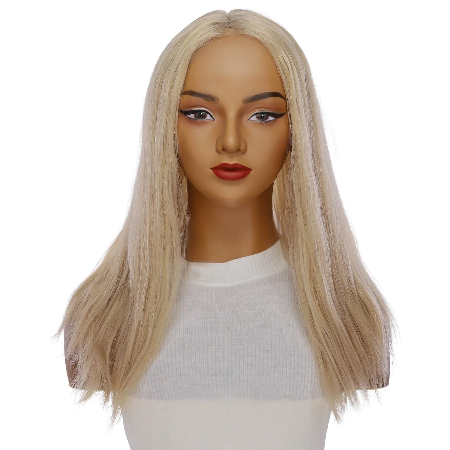 20" Divine Lace Top Topper Beige Blonde w/ No Rooting Wavy - Image 2