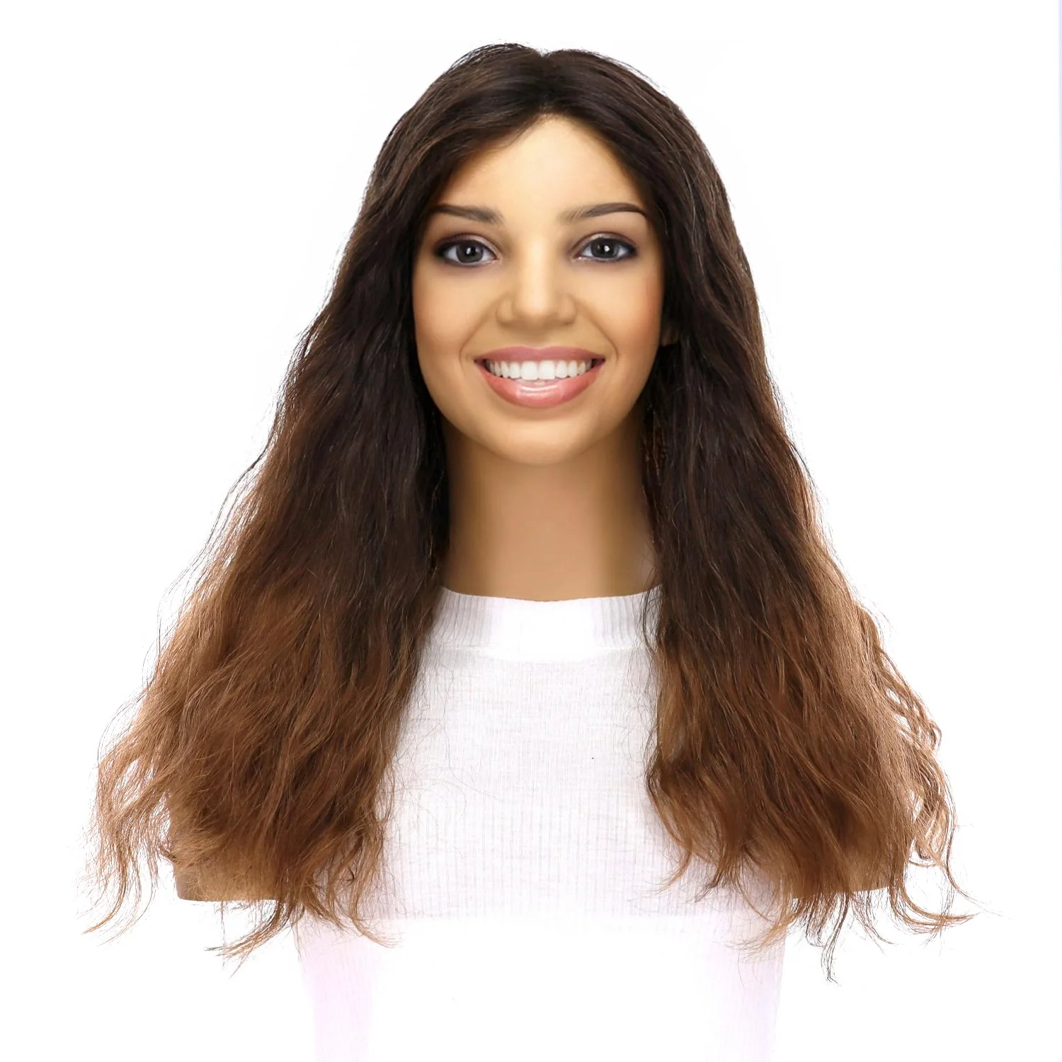 20" Divine Lace Top Topper Dark Brown Ombre Wavy - Image 2