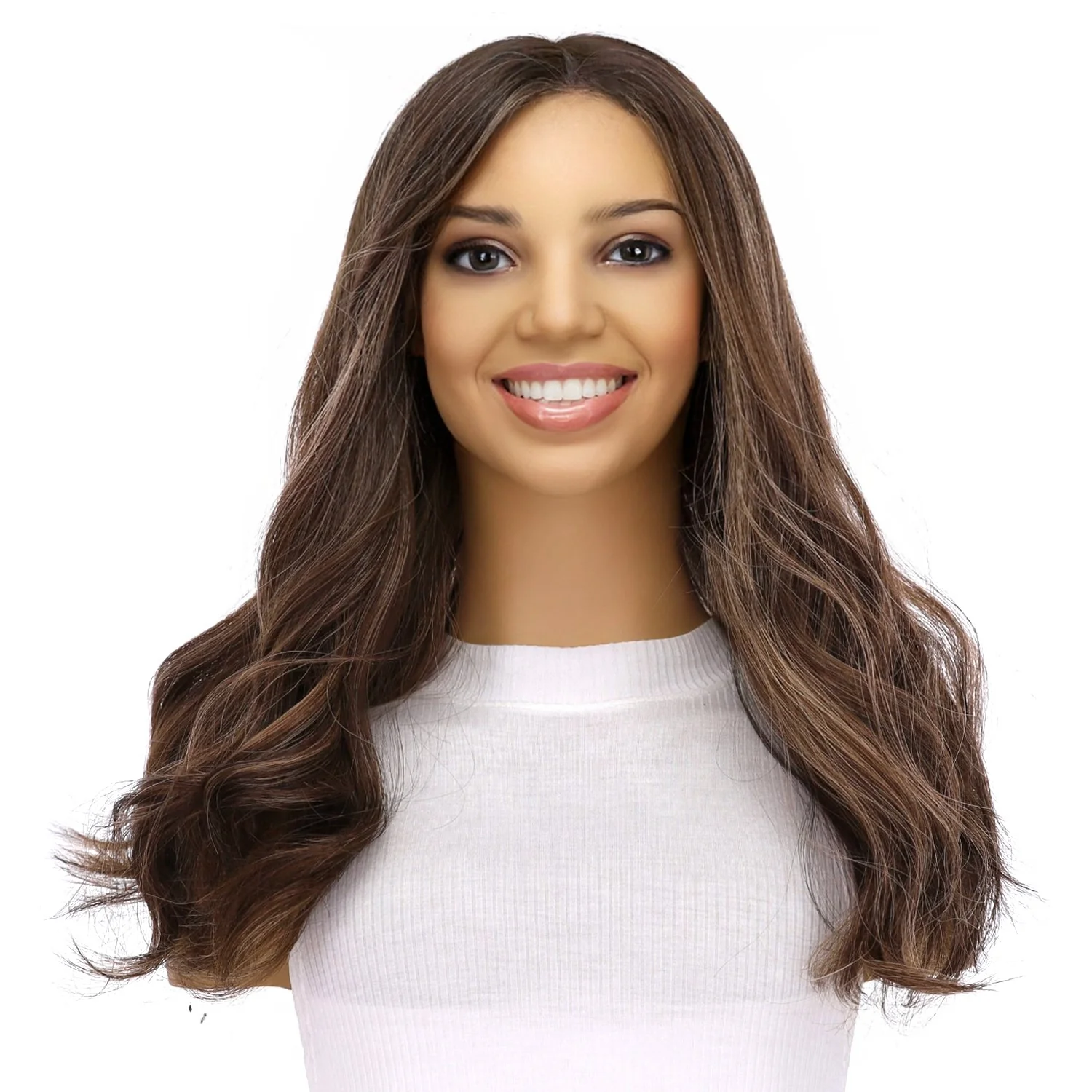 20" Divine Lace Top Topper Dark Brown w/ Highlights - Image 2
