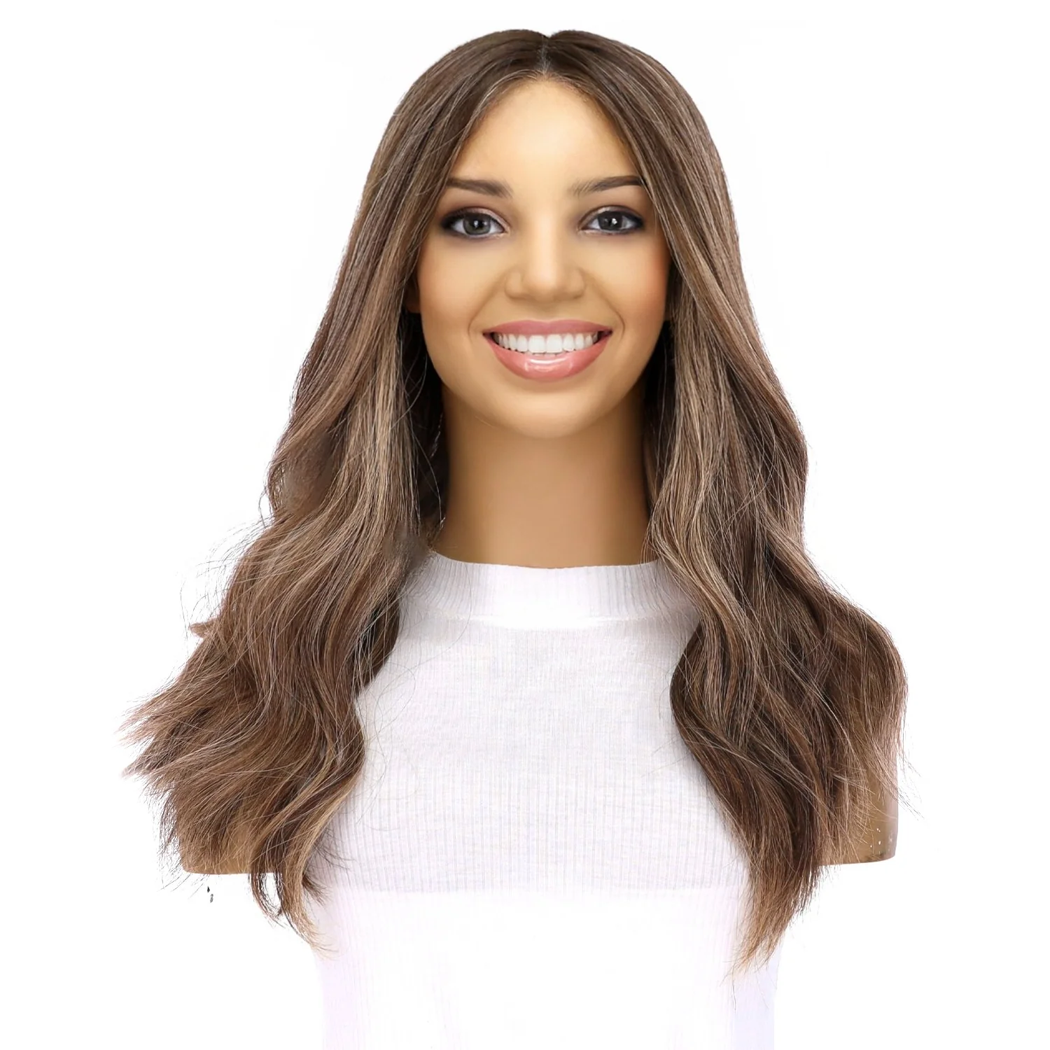 20" Divine Lace Top Topper Medium Brown w/ Highlights - Image 2