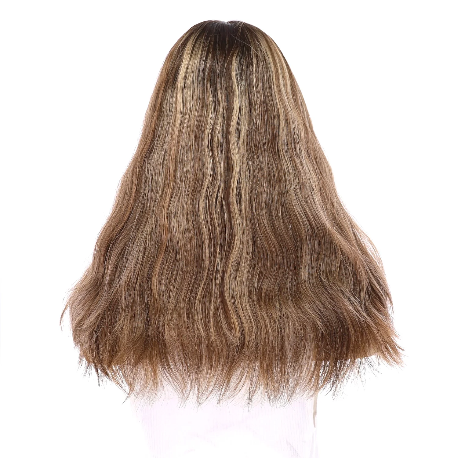20" Divine Lace Top Topper Medium Brown w/ Highlights Wavy - Image 3