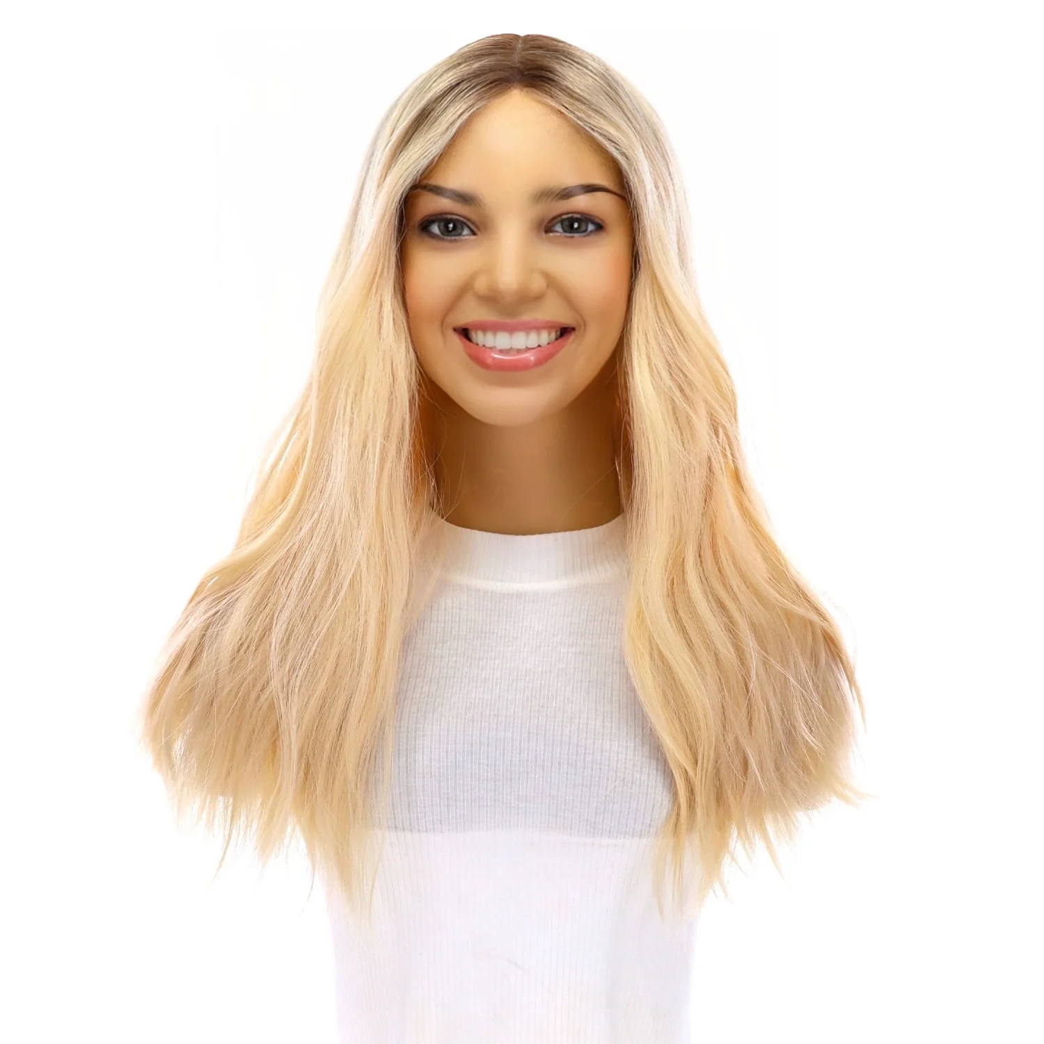 20" Divine Lace Top Topper Warm Platinum Blonde - Image 2