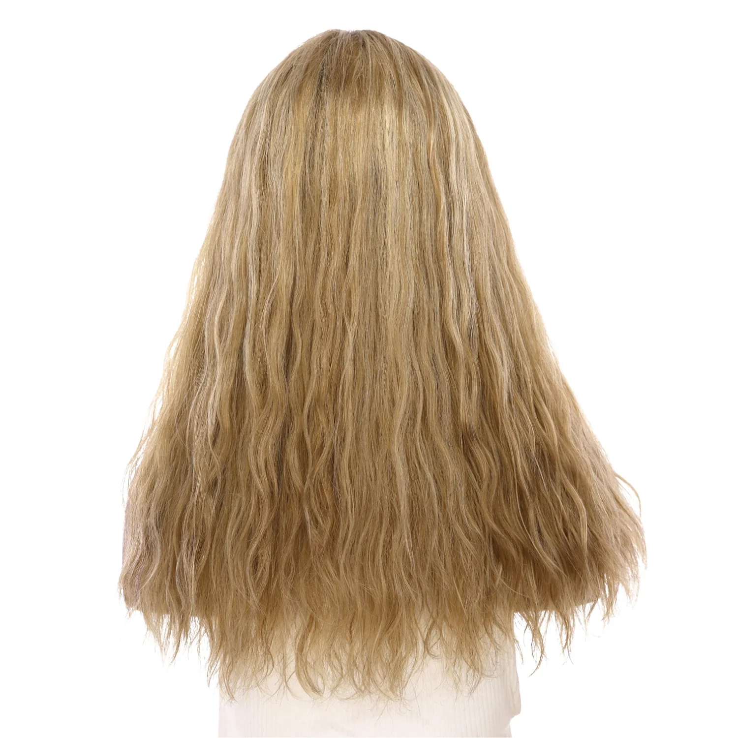 20" Divine Lace Top Wig Ashy Blonde w/ Highlights Wavy - Image 3