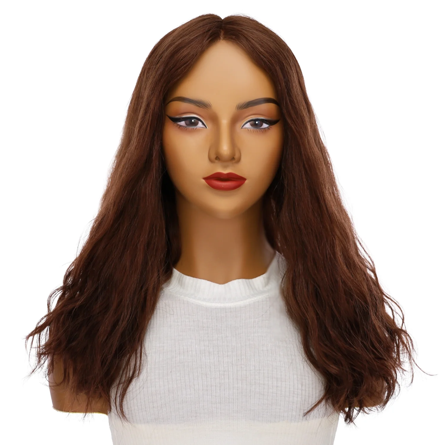 20" Divine Lace Top Wig Auburn Wavy - Image 2