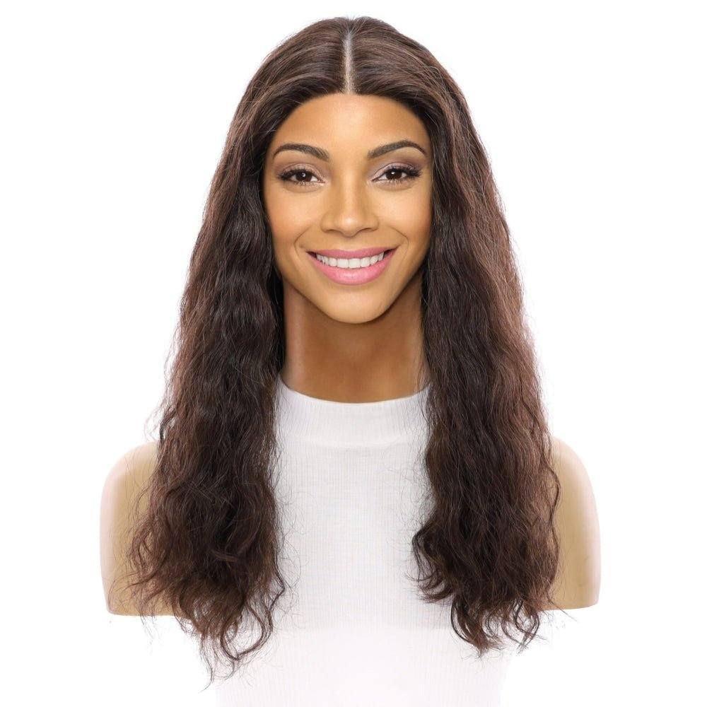 20" Divine Lace Top Wig Dark Brown Wavy - Image 2