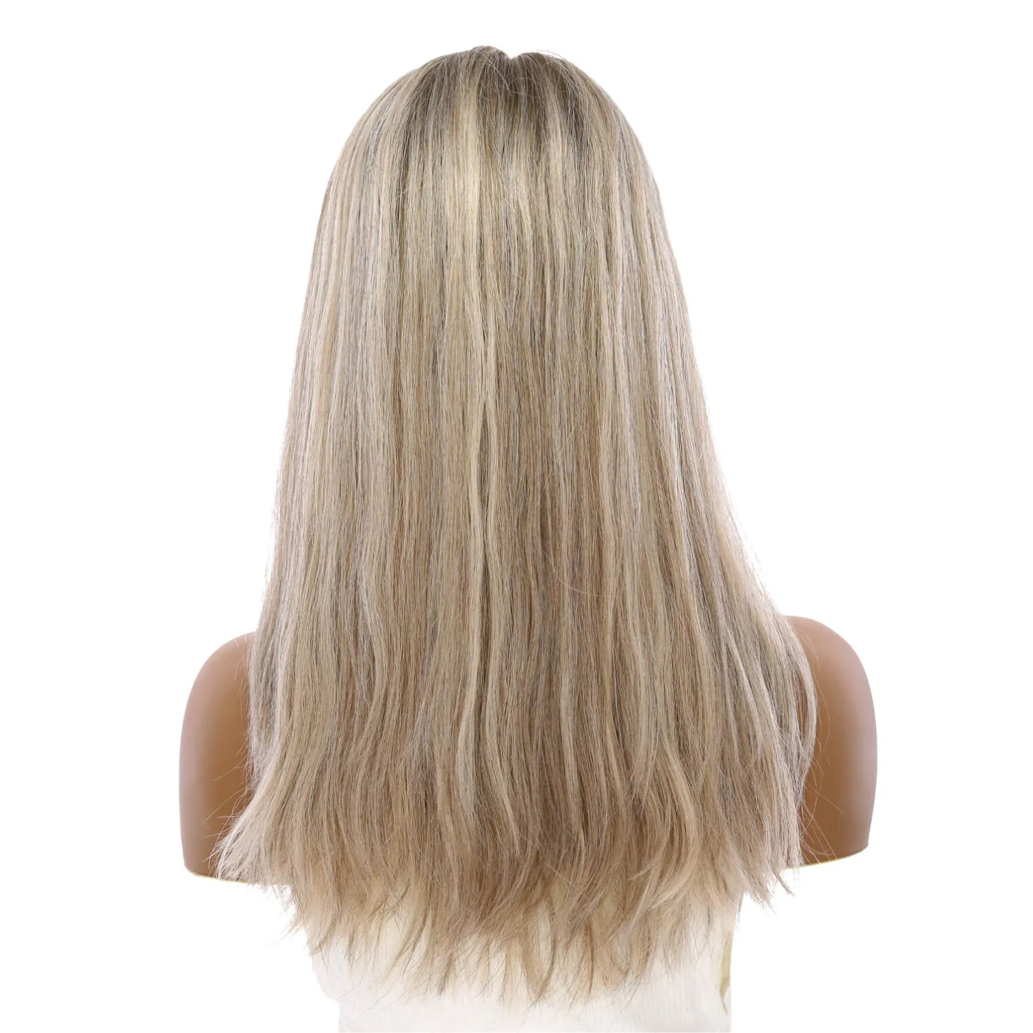 20" Divine Lace Top Wig Icy Blonde w/ Lowlights Wavy - Image 3