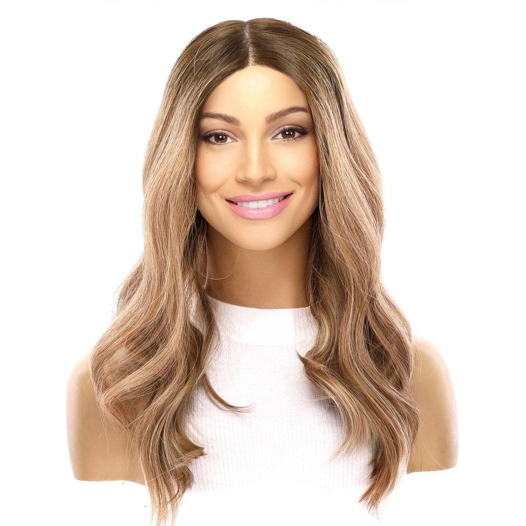 20" Divine Lace Top Wig Medium Blonde w/ Highlights - Image 2