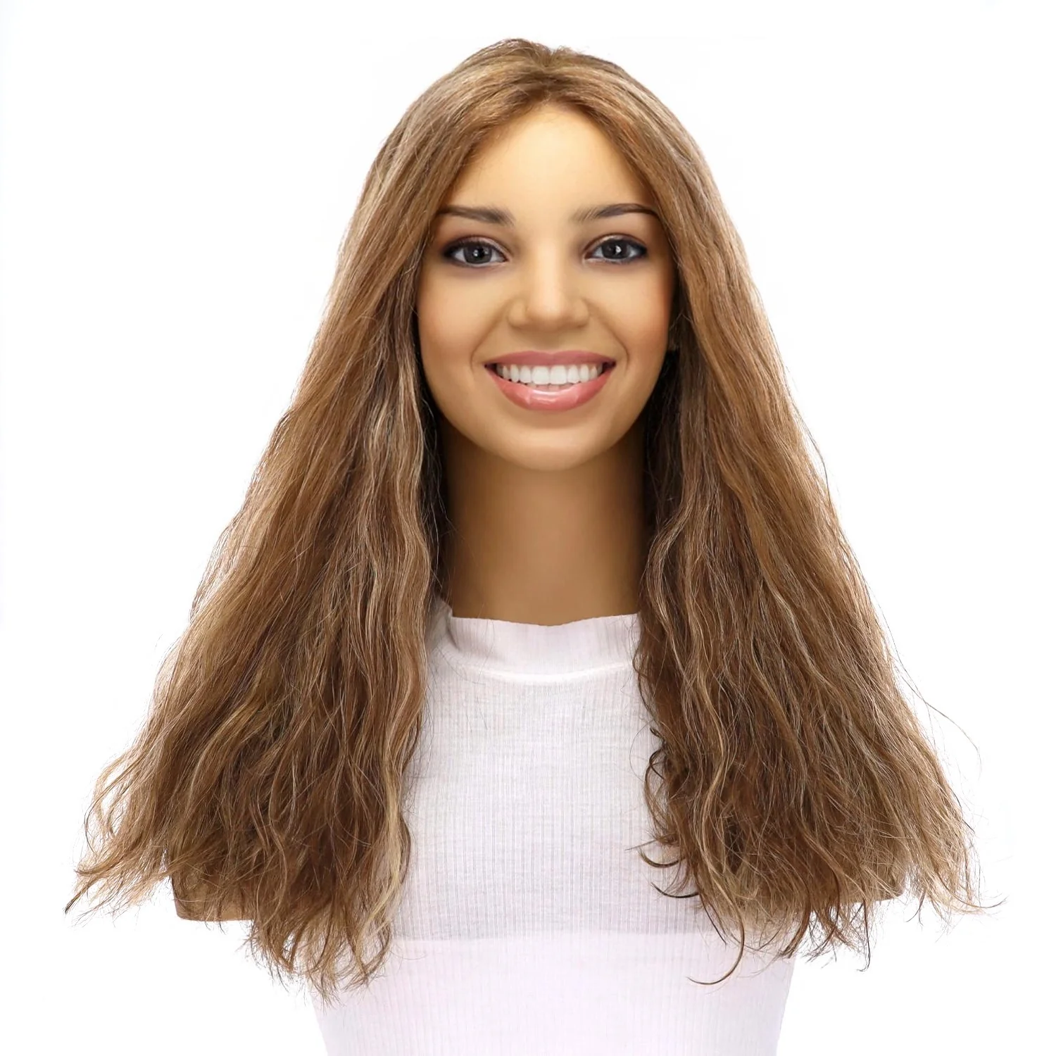 20" Divine Lace Top Wig Medium Blonde Wavy - Image 2