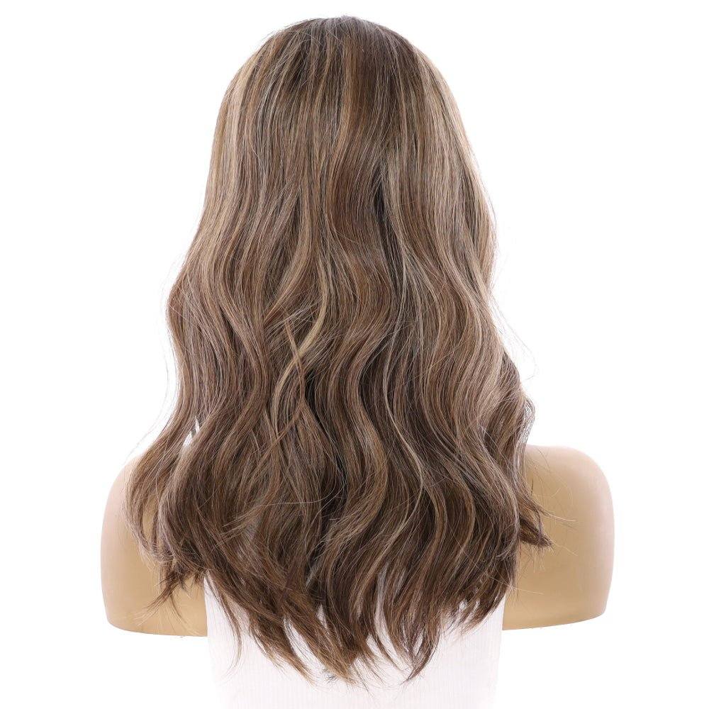 20" Divine Lace Top Wig Medium Brown w/ Highlights - Image 3