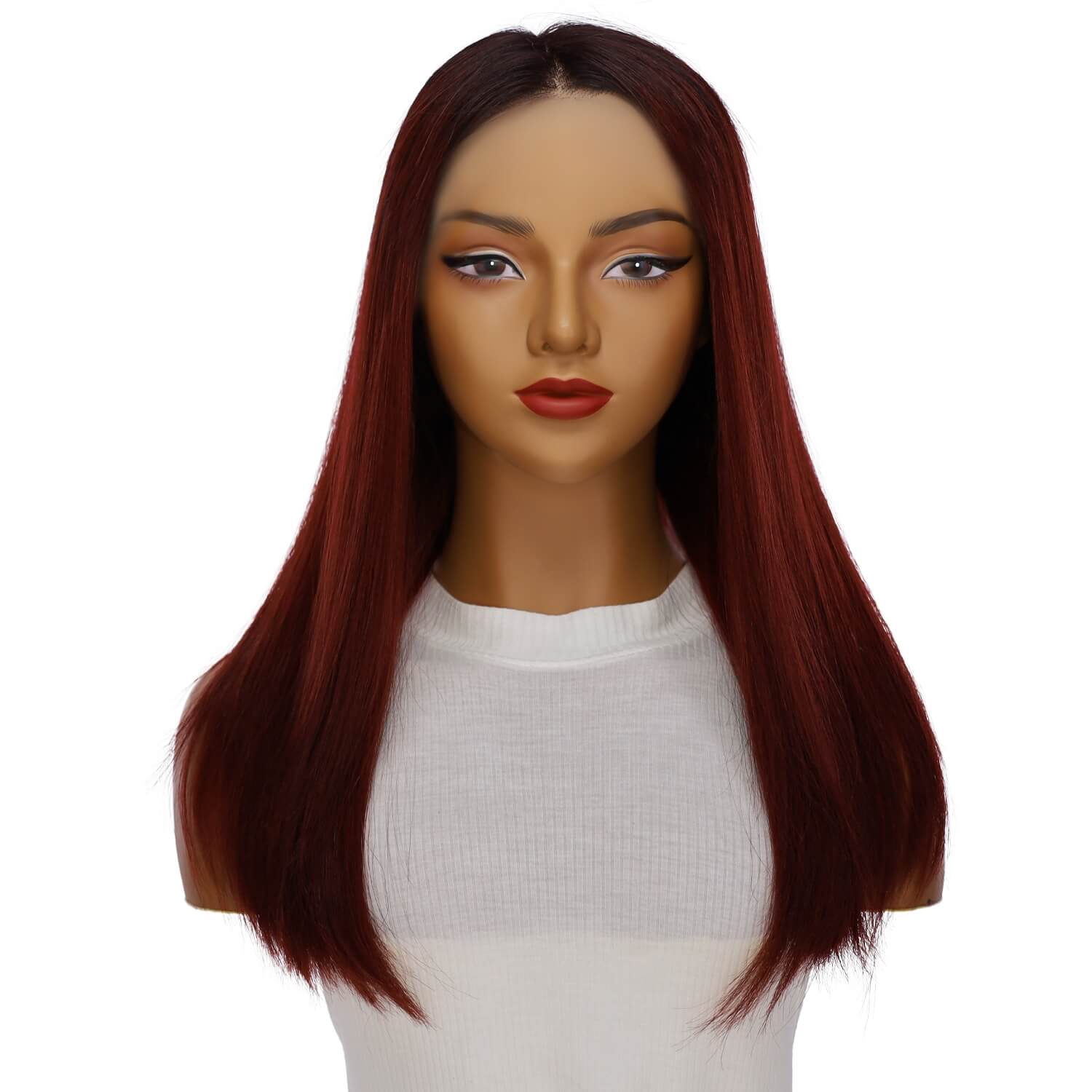 20" Divine Lace Top Wig Merlot Red - Image 2